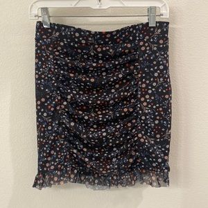 Floral ruffle mini skirt ~ Free People